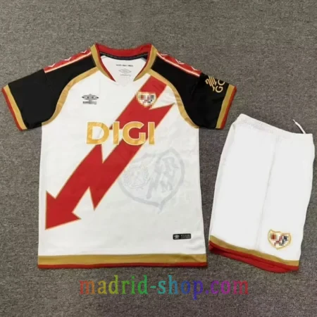 Camiseta Rayo Vallecano Primera Equipación 26-27 Niño Blanco y Rojo