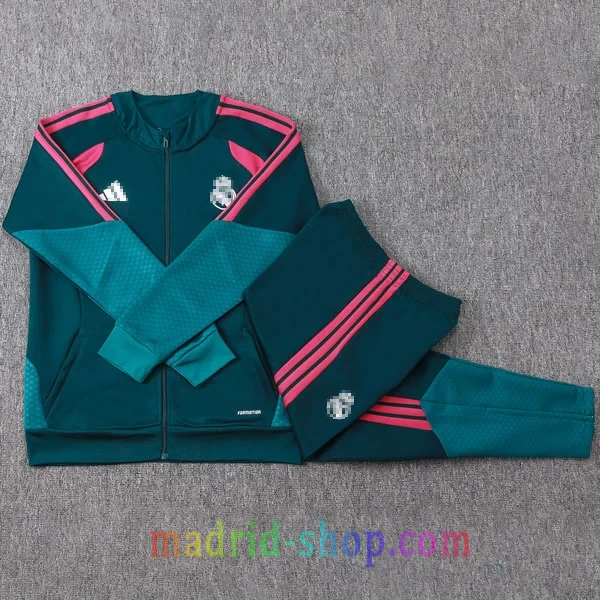 Chaqueta Chándal Real Madrid 2026-27 Verde Oscuro y Rosa Chaqueta Chándal Real Madrid 26-27 Verde Oscuro y Rosa