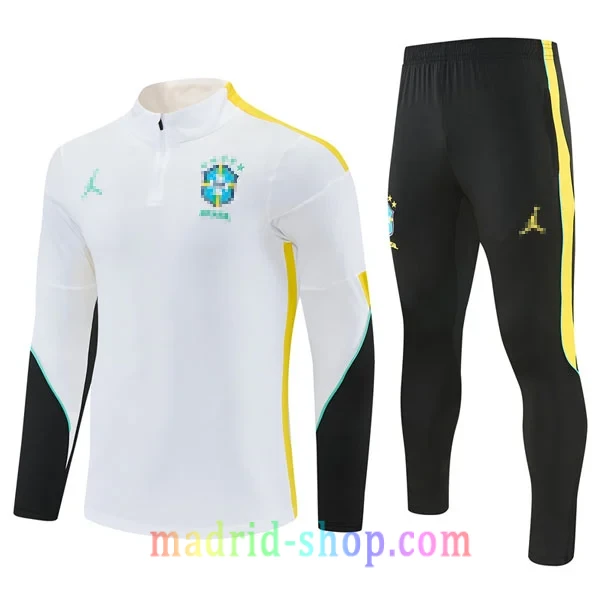 Sudadera de Entrenamiento Brasil Jordan 2026-27 Blanco Sudadera de Entrenamiento Brasil Jordan 2026-27 Blanco