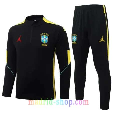 Sudadera de Entrenamiento Brasil Jordan 2026-27 Negro y Amarillo