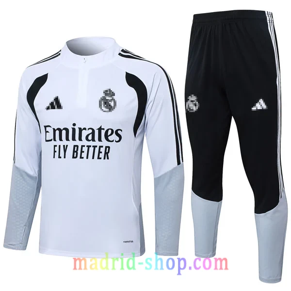 Sudadera de Entrenamiento Real Madrid 2026-27 Blanco y Negro Sudadera de Entrenamiento Real Madrid 2026-27 Blanco y Negro