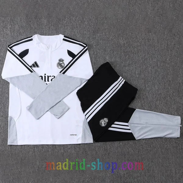 Sudadera de Entrenamiento Real Madrid 2026-27 Blanco y Negro Sudadera de Entrenamiento Real Madrid 26-27 Blanco y Negro